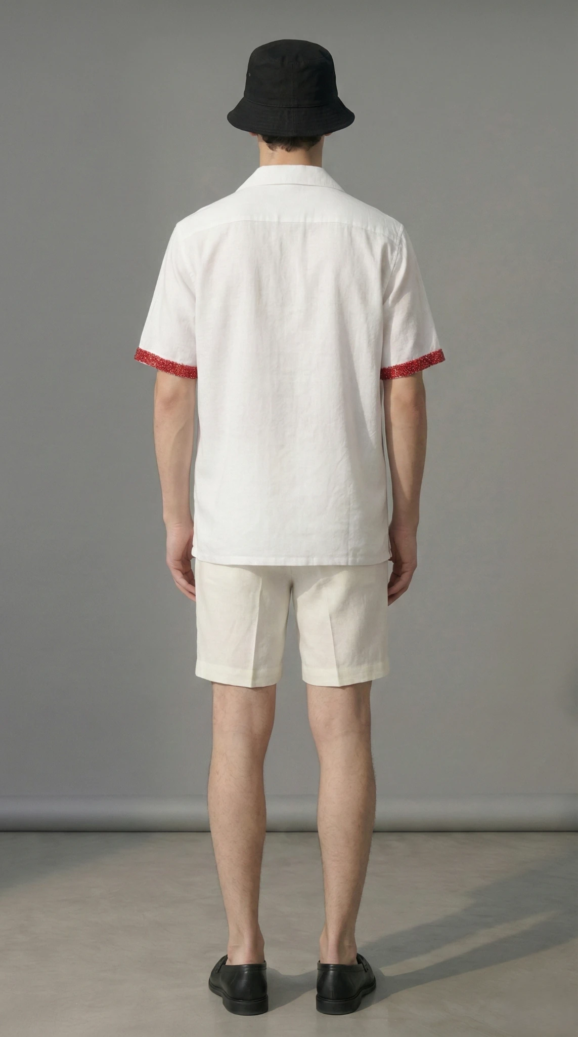 Custom-shirt,-hand-embroidered,-cotton-linen,-Heart-and-bead-design,-gift-for-her-him.5
