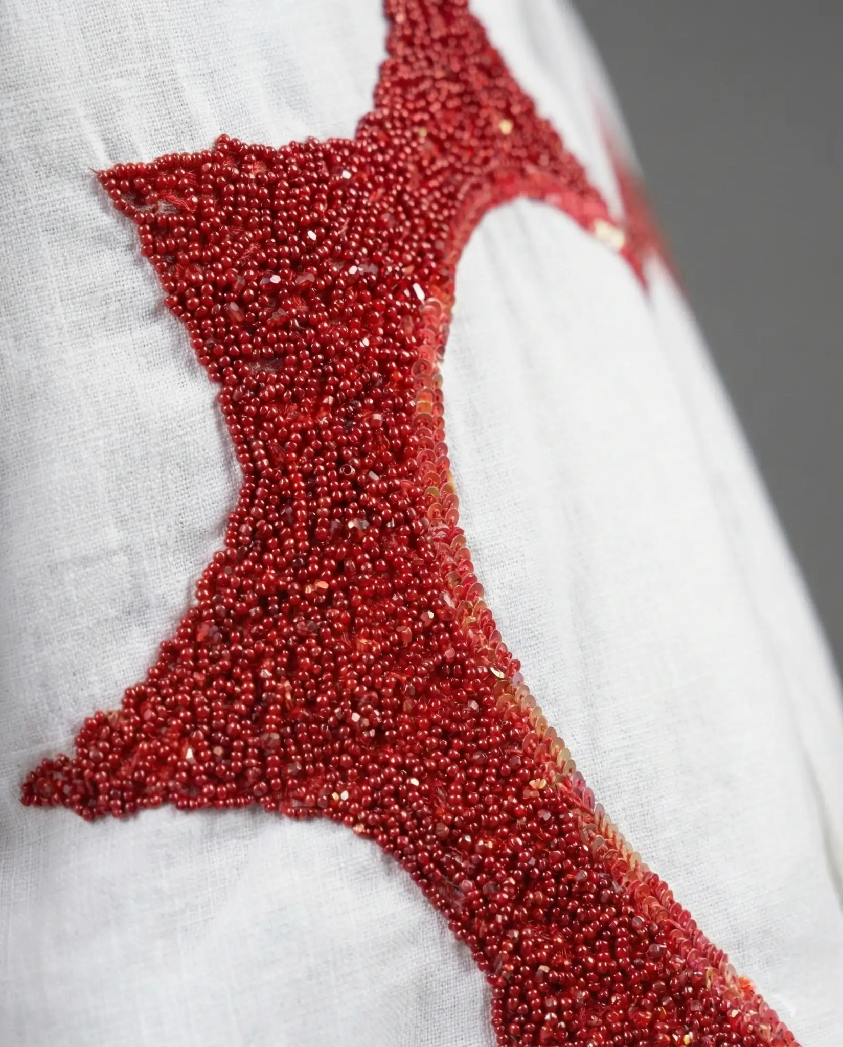 Custom-shirt,-hand-embroidered,-cotton-linen,-Heart-and-bead-design,-gift-for-her-him.6