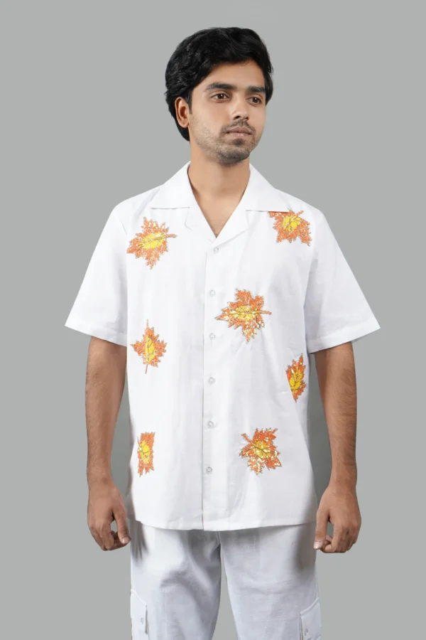 Autumn Leaves Embroidered Shirt. - Image 5