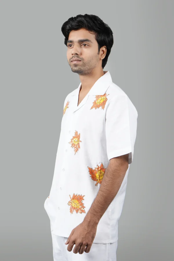 Autumn Leaves Embroidered Shirt. - Image 4