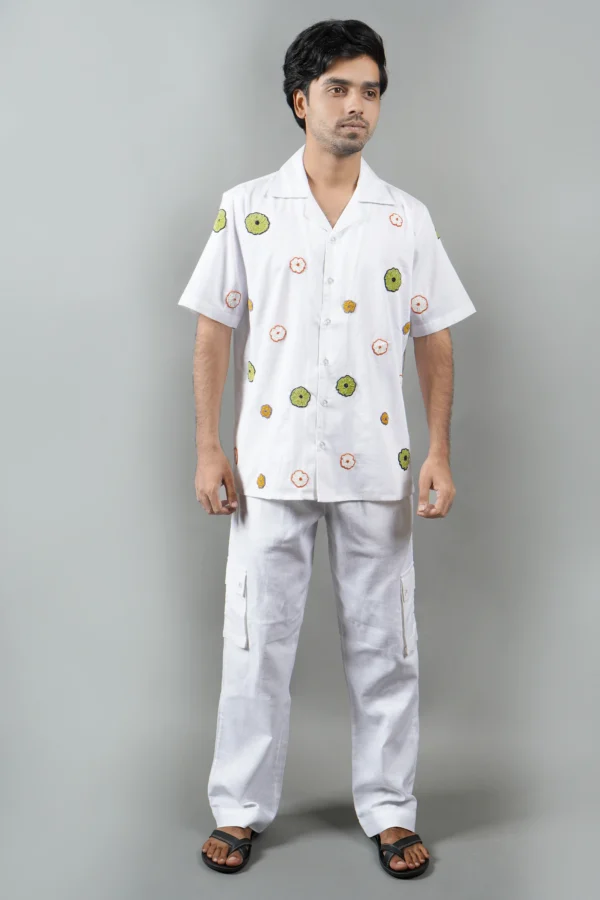 Embroidered Summer Blooms Shirt