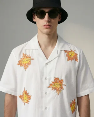 Hand-Embroidered-Autumn-Leaf-Cuban-Collar-Shirt-Cotton-Linen-Made-to-Order-close.JPG
