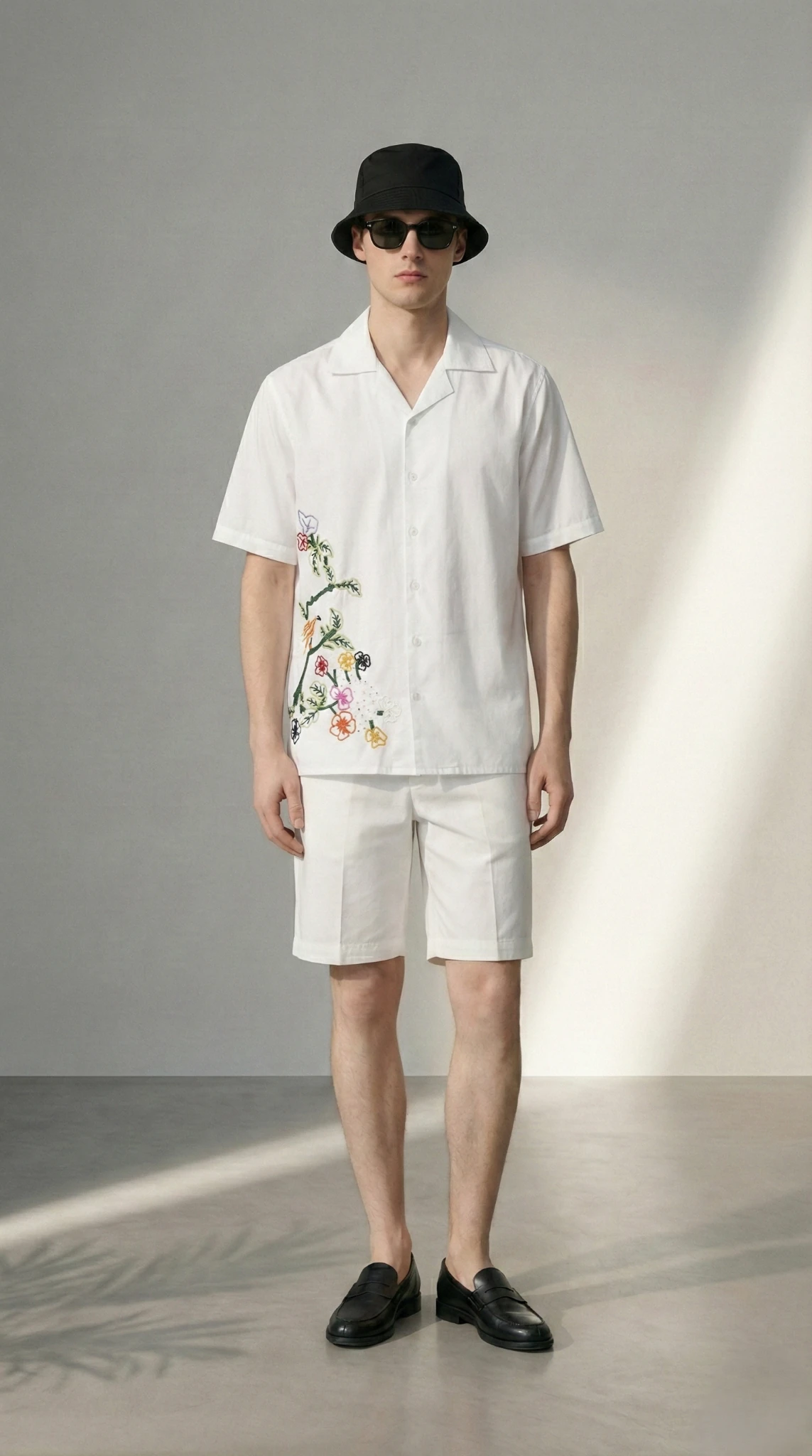 Hand-Embroidered-Floral-Branch-Cotton-Shirt-Cuban-Collar-Beadwork-Made-to-Order-cfromt2-JPG