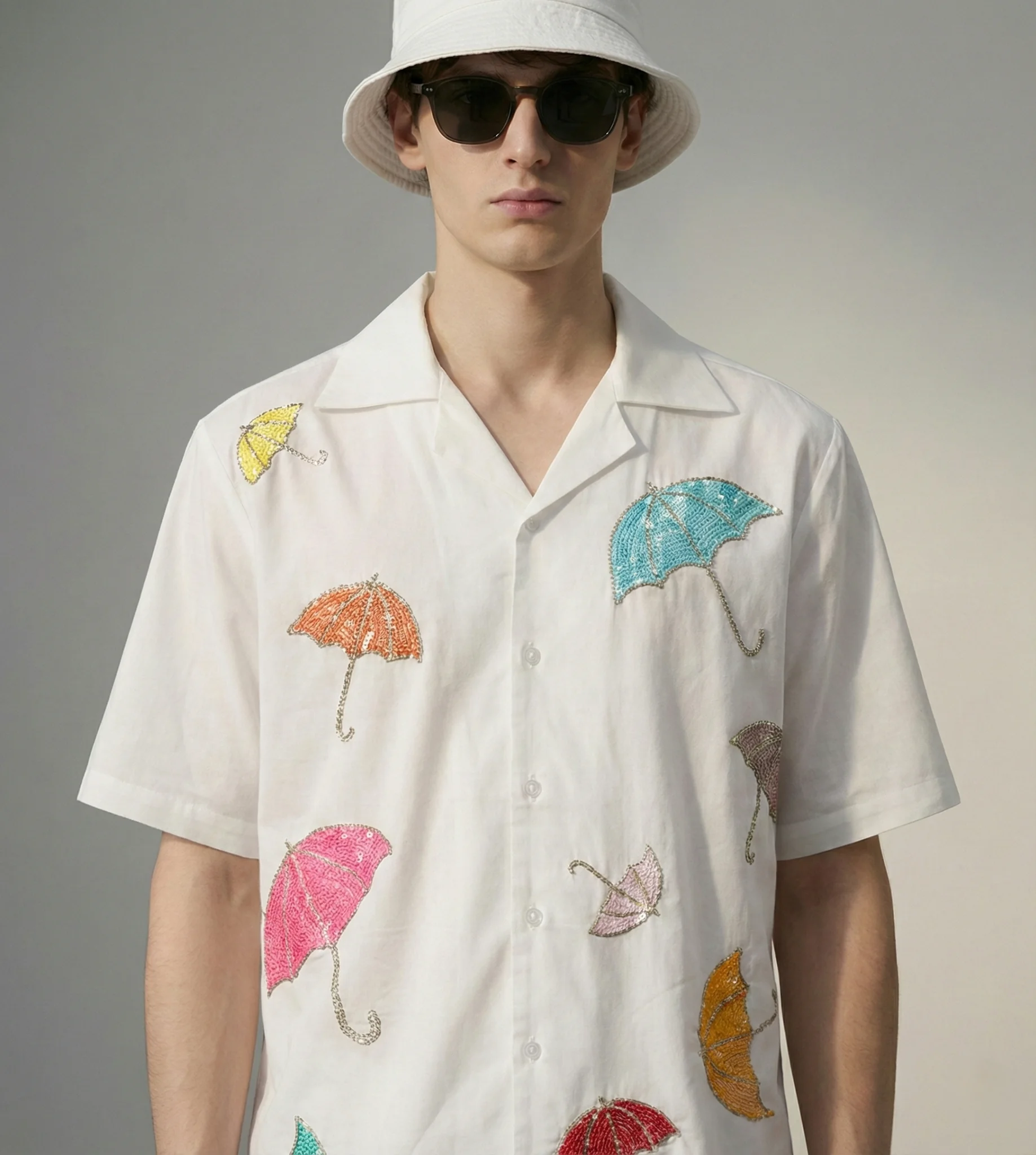 Hand-Embroidered-Umbrella-Shirt-for-Men-Cuban-Collar-Cotton-Summer-Resort-Gift-for-her-closeup.JPG