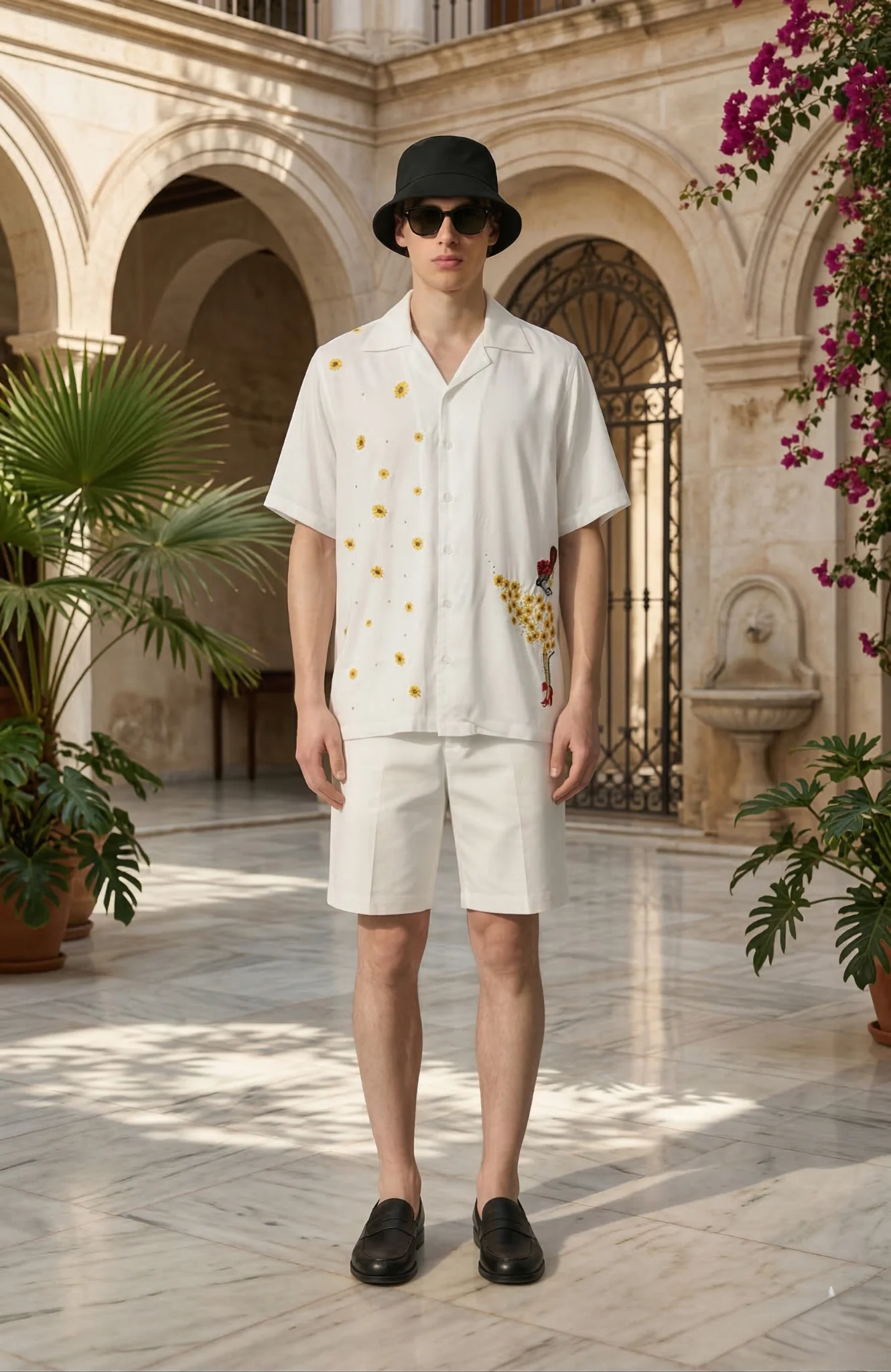 Handmade-Modal-Sunflower-Embroidered-Shirt-Summer-Relaxed-Fit-Cuban-Collar-Top-closeup2.JPG (5)