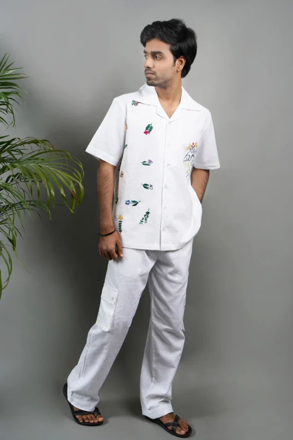 Floral Heart Linen Shirt