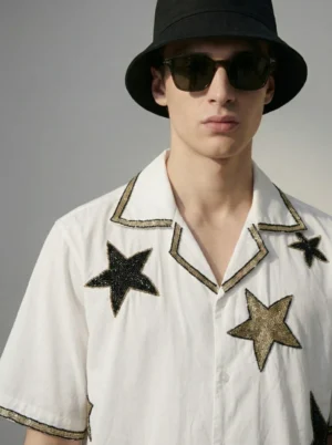 Custom-Star-Embroidered-Cuban-Shirt-Handmade-Cotton-Summer-Shirt-Men -Gift-for-her-closeup.JPG