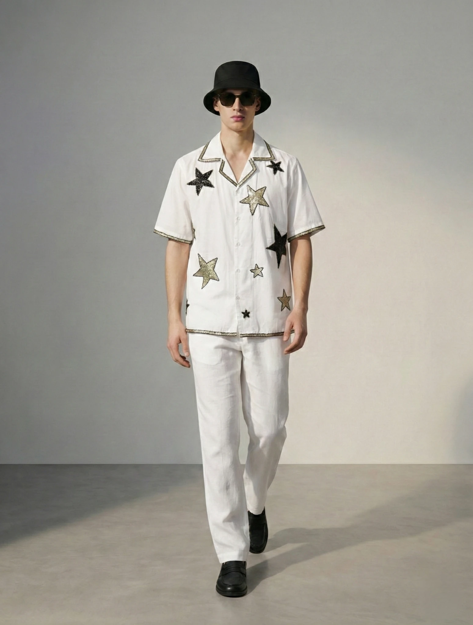 Custom-Star-Embroidered-Cuban-Shirt-Handmade-Cotton-Summer-Shirt-Men -Gift-for-her-front-walk.JPG