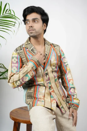 Retro Fusion Jacquard 'blazer''