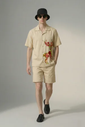 Embroidery-Blooming-Deer-Cuban-Collar-Cotton-with-Pearl-Work-Gift-for-Him-front(1)