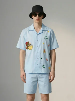Embroidery-Citrus-Cuban-Collar-Shirt-Painted-and-Embroidery-Cotton-Art-Gift-for-Cat-Lover-front2