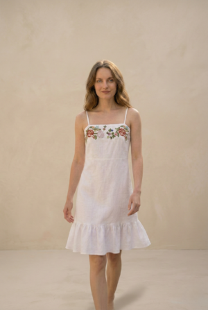 white summer sundress women full body