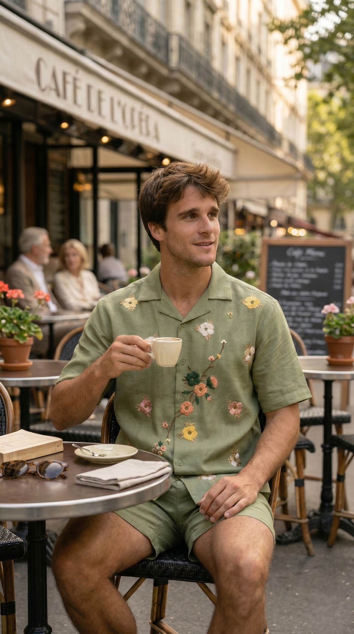 casual luxury mens linen shirt cafe style