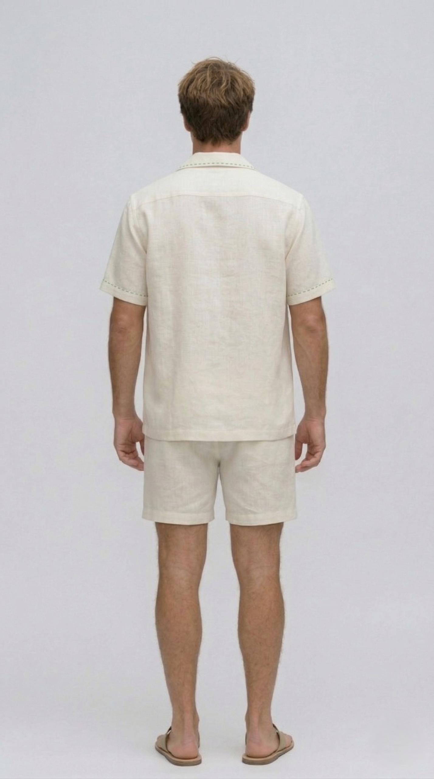 linen shirt back view minimal design