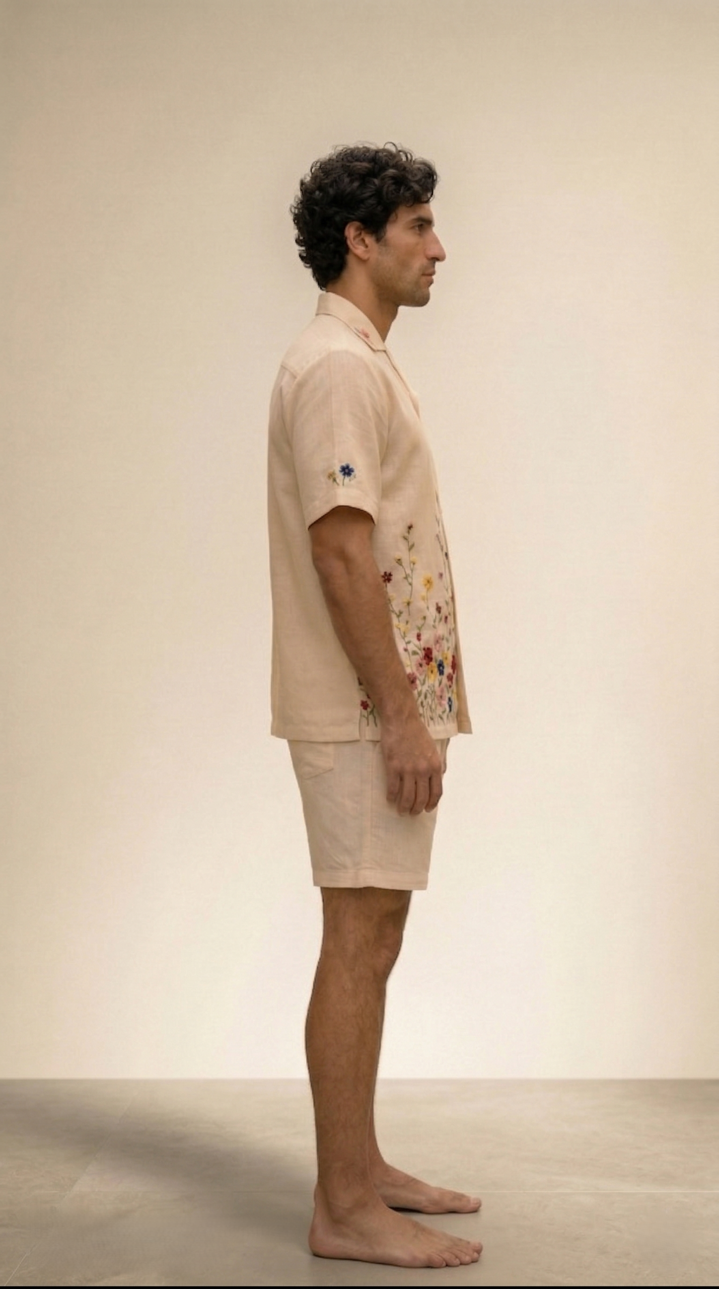 floral embroidery shirt minimal luxury fashion