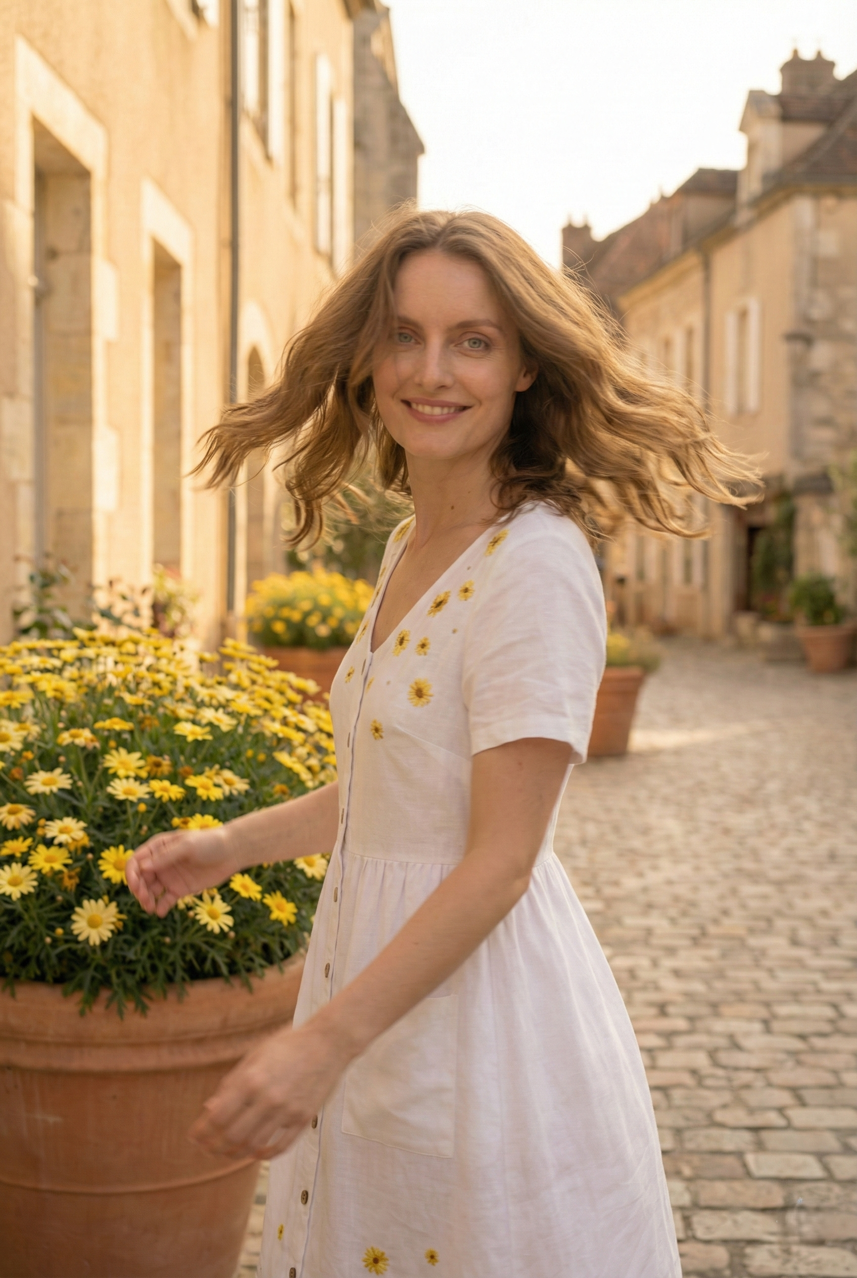 floral embroidery sunflower detail closeup