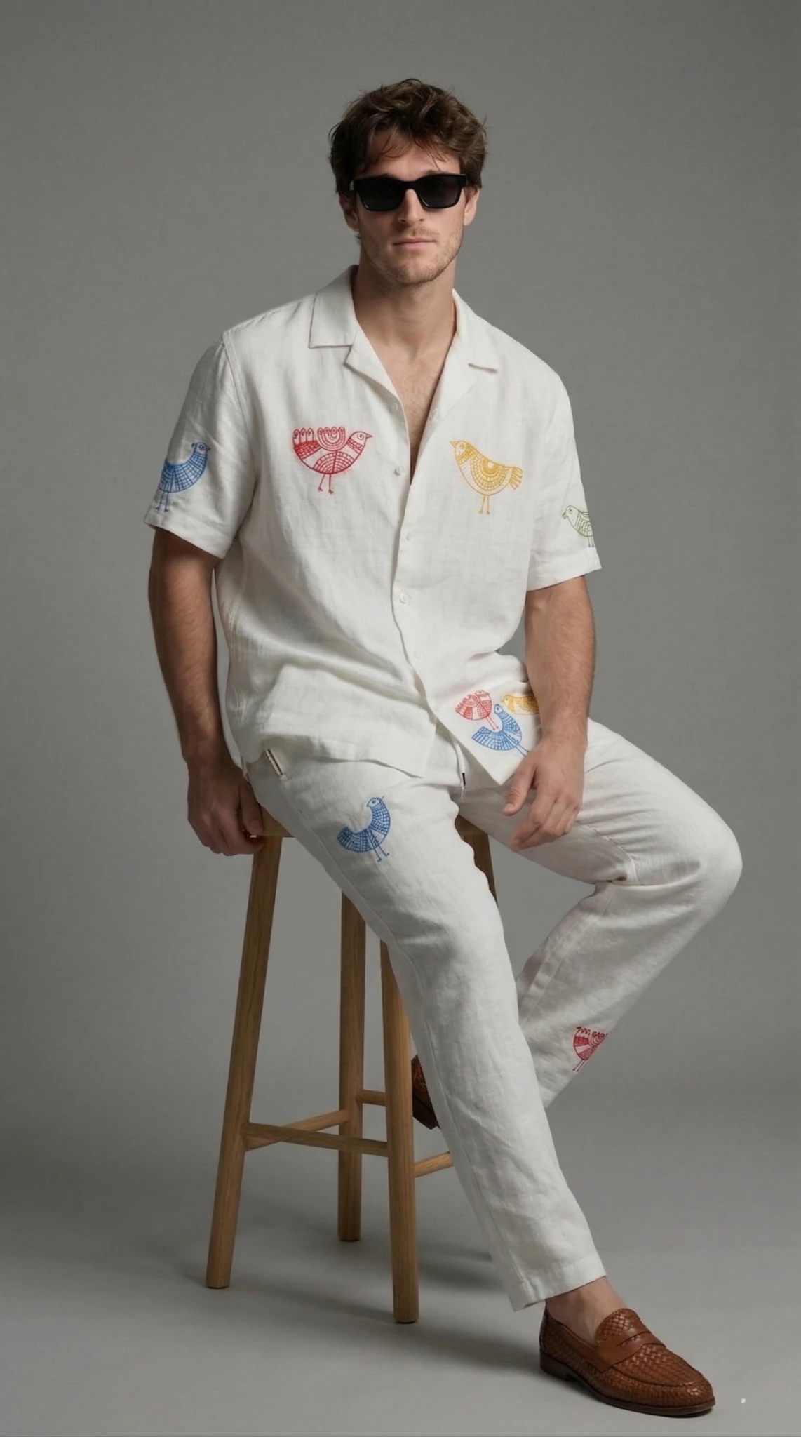 white-linen-coord-set-men-bird-embroidered-shirt-pant-front-seat-view.jpg(2)