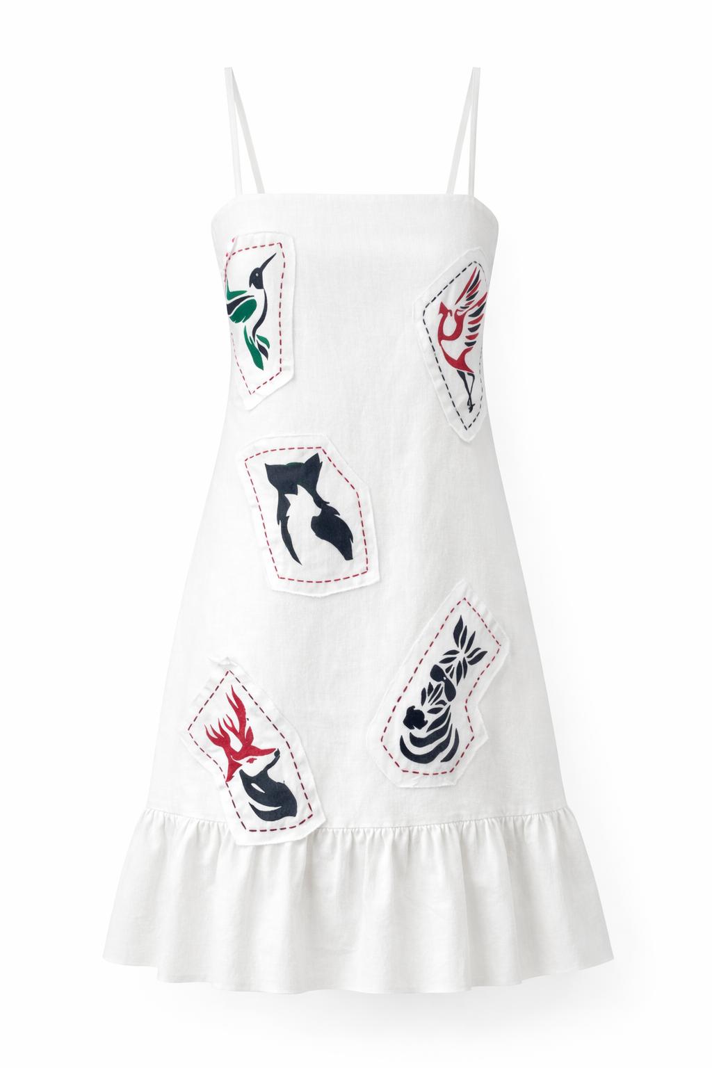 product image white linen cotton dress isolated