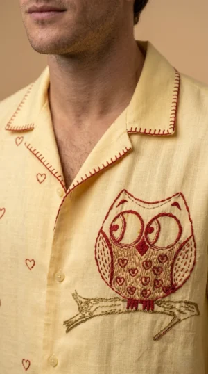 yellow-linen-coord-set-men-owl-heart-embroidery-closeup-1.jpg
